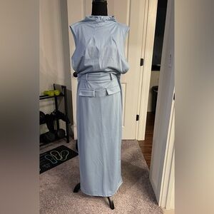 SHEIN Light Blue Skirt Set